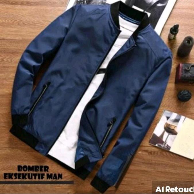 Jaket Parasut Bomber Pria_Jaket Bomber Exsekutif Man Stylist Casual Nyaman ( BAHAN PARASUT DESPO TIP