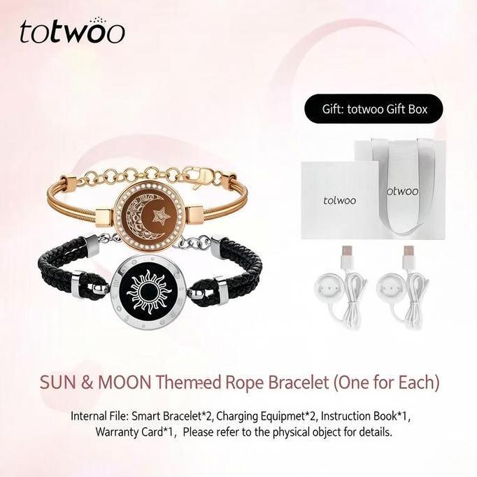 GRANDIMASTORE - TOTWOO GELANG SENTUH JARAK JAUH DENGAN LAMPU & GETAR UNTUK PASANGAN YANG MENJALIN HU