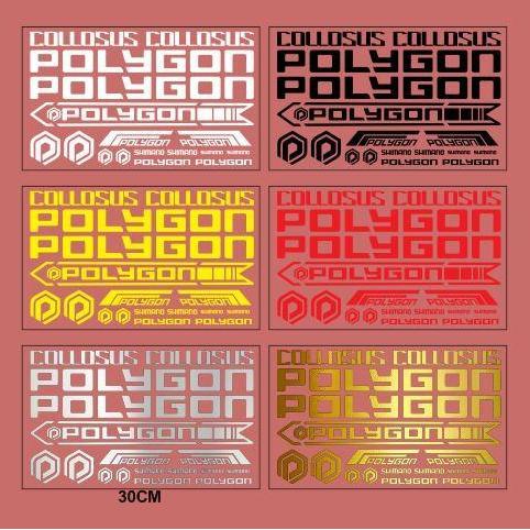 Promo Cutting Sticker Sepeda Polygon Collosus Stiker MTB 1set Diskon
