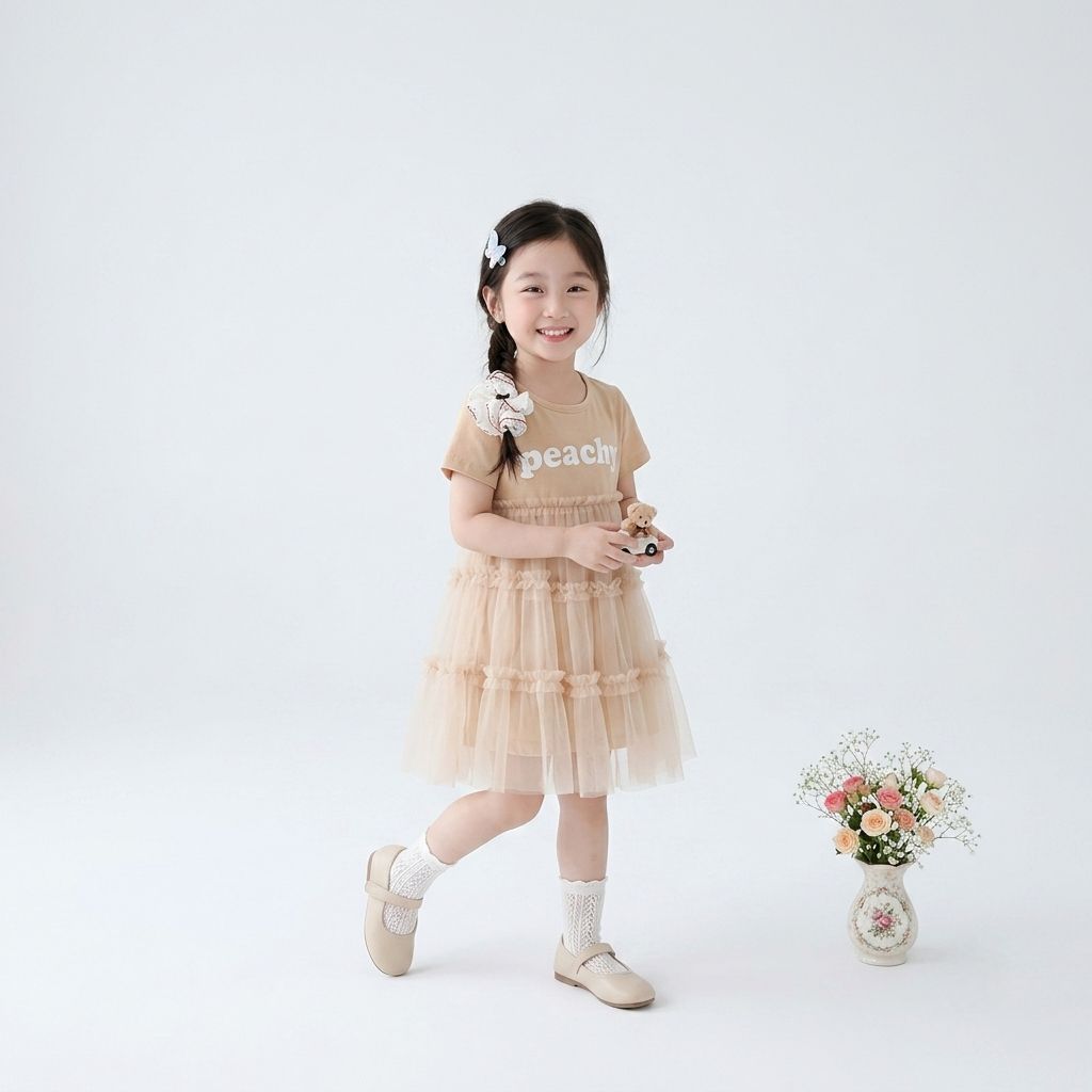 Dress Cherry Babyterry Tile Baju Anak Perempuan Outfit Daily Pantai Anak Kekinian Pakaian Anak Cozy 