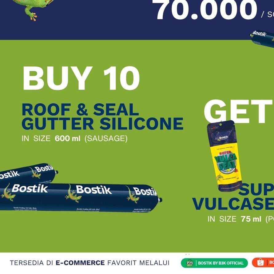 Bostik Silicone Sealant Glazing Neutral Roof & Gutter S551 Silikon Sealant Atap Metal Alderon Talang