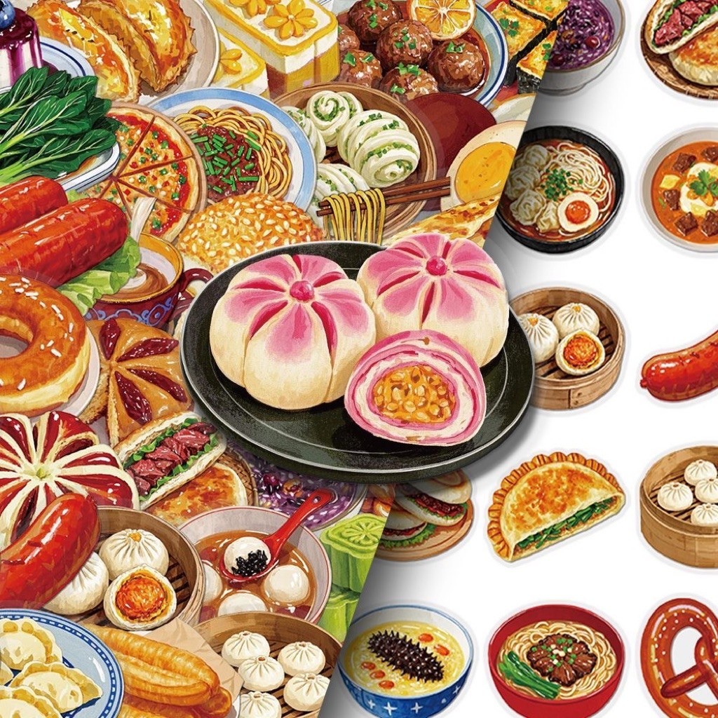 Stiker Makanan Tradisional China