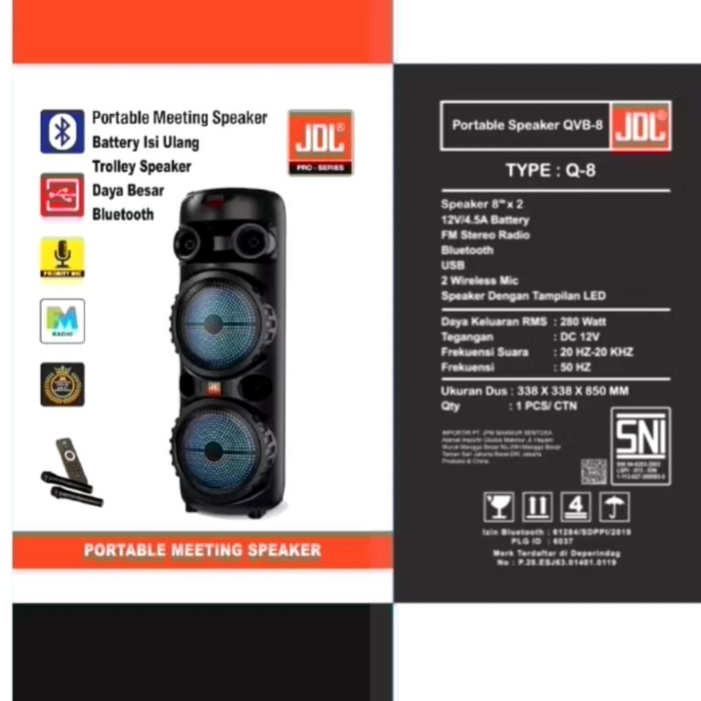 JDL SPEAKER WIRELESS QVB 8 NEW / Q-8