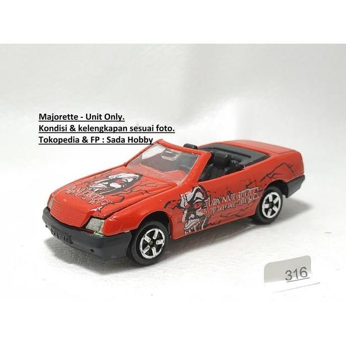 DIECAST MAJORETTE MERCEDES BENZ 500 SL CABRIOLET VAMPIRE MERAH UNIT ONLY HS99