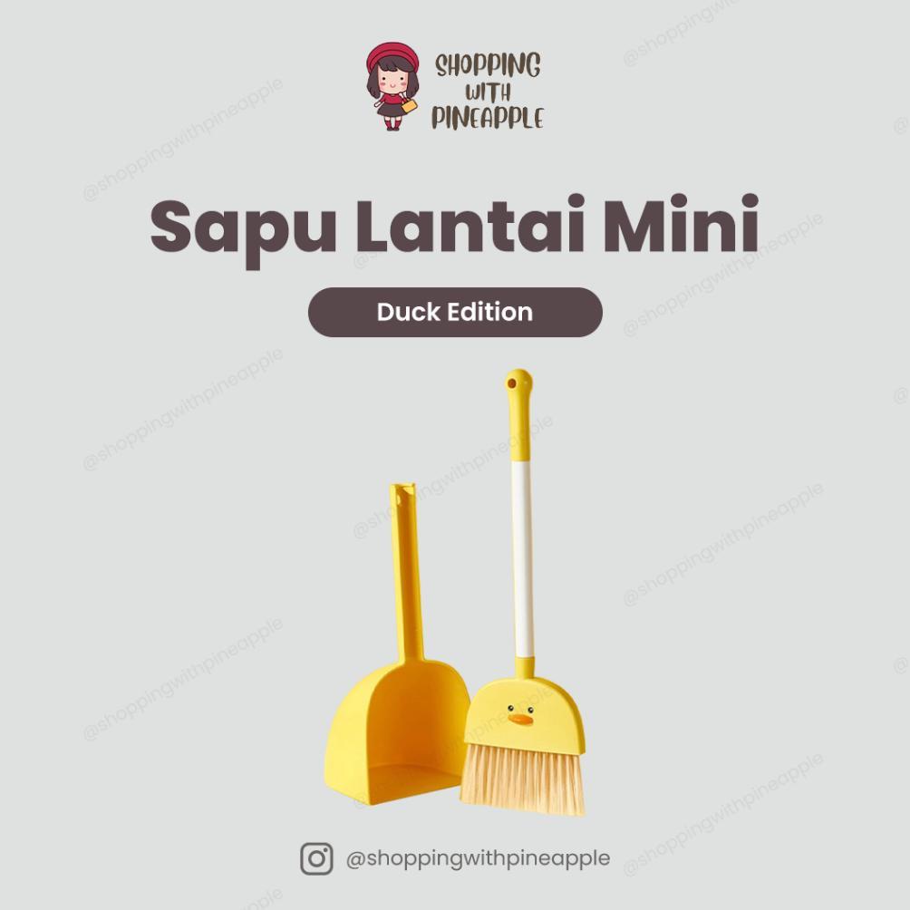 SWP - Sapu Lantai Mini / Set Sapu Dengan Serokan Mini Anak Lucu / Sapu Lantai Duck