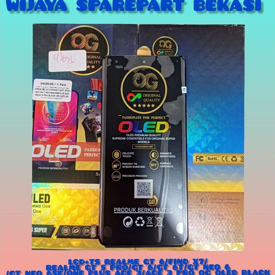 LCD+TS REALME GT 6/FIND X7/REALME GT 5 PRO/GT 6/GT 6T/GT NEO 6/GT NEO 6SE/ONE PLUS ACE 3/ACE 3 PRO O