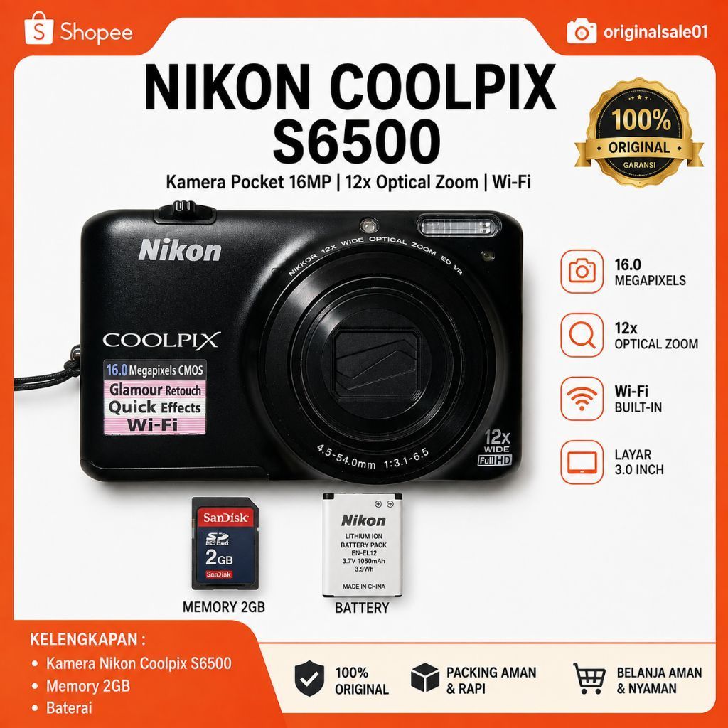 Kamera Digital Nikon Coolpix S6500