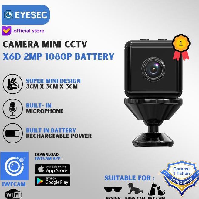 Eyesec Cctv Mini 10P Kamera Cctv Indoor Wifi Cctv Mini Magnetic Dan Rechargeable Built In Battery Cc