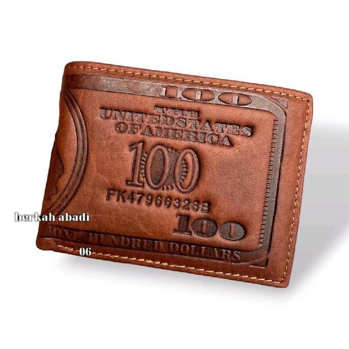 Dompet Full Kulit Asli Motif Dolar Terlaris