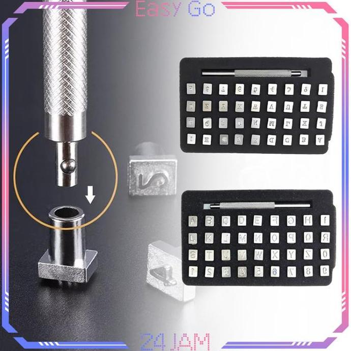 3mm/6mm Stempel Huruf Dan Angka Lengkap Alat Kerajinan DIY Stempel Huruf Alphabet Stempel Abjad Alat