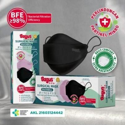 [ BUK4N ] BAGUS Surgical Mask Duckbill 4PLY / Masker Medis KF94/3D isi 20pcs