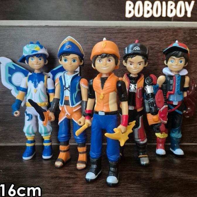 mainan boboiboy galaxy figure boboi boy monsta pajangan gentar beliung frostfire sopan