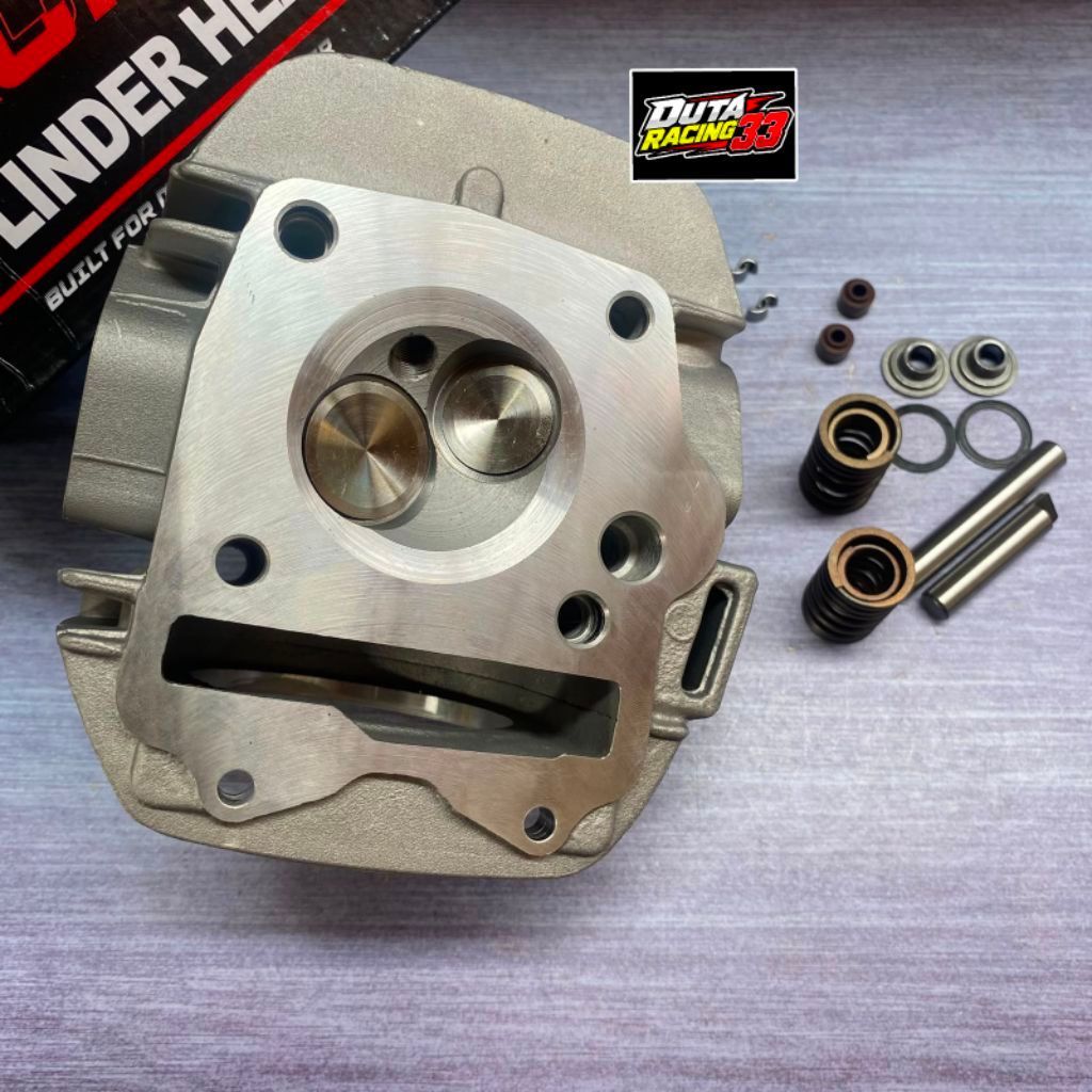 Blok head racing part race it cylinder head karisma kirana supra x 125 karbu bahan bor up set
