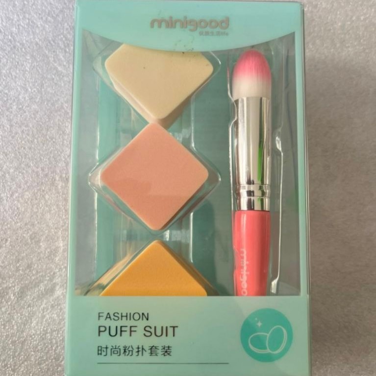 Minigood Sponge Makeup Brush Makeup Set 4in1 Spons Makeup Blush Makeup Original Minigood