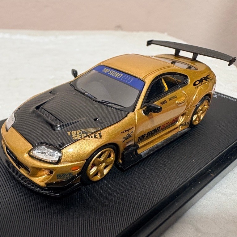 TimeMicro Toyota Supra A80Z Top Secret Carbon Hood Gold Unsealed Time Micro