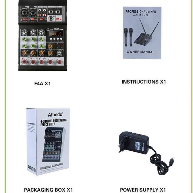 Singsong- Mixer Audio Dital Mini Mixer 4 Channel Pc Soundcard Bluetooth Karaoke Player Profesional K