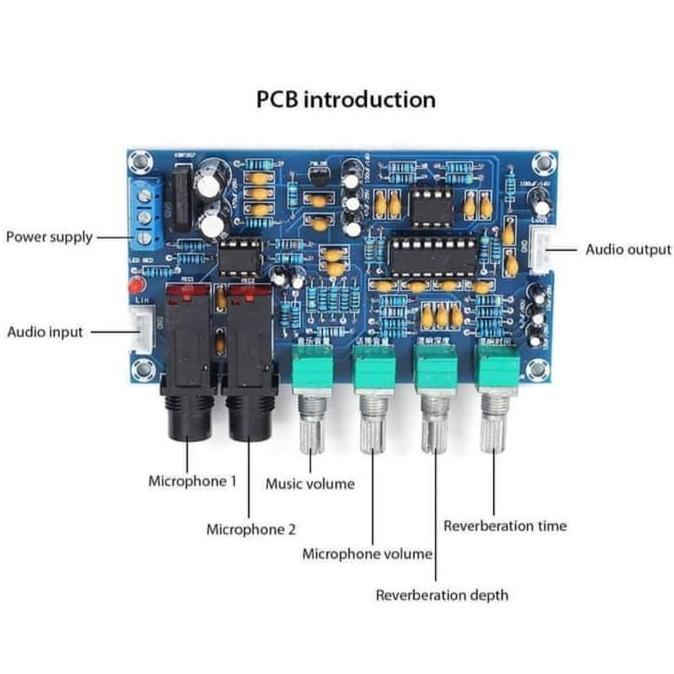 Singsong- Kit Echo Mic Audio Reverb Xh-M173 Pt2399 Microphone