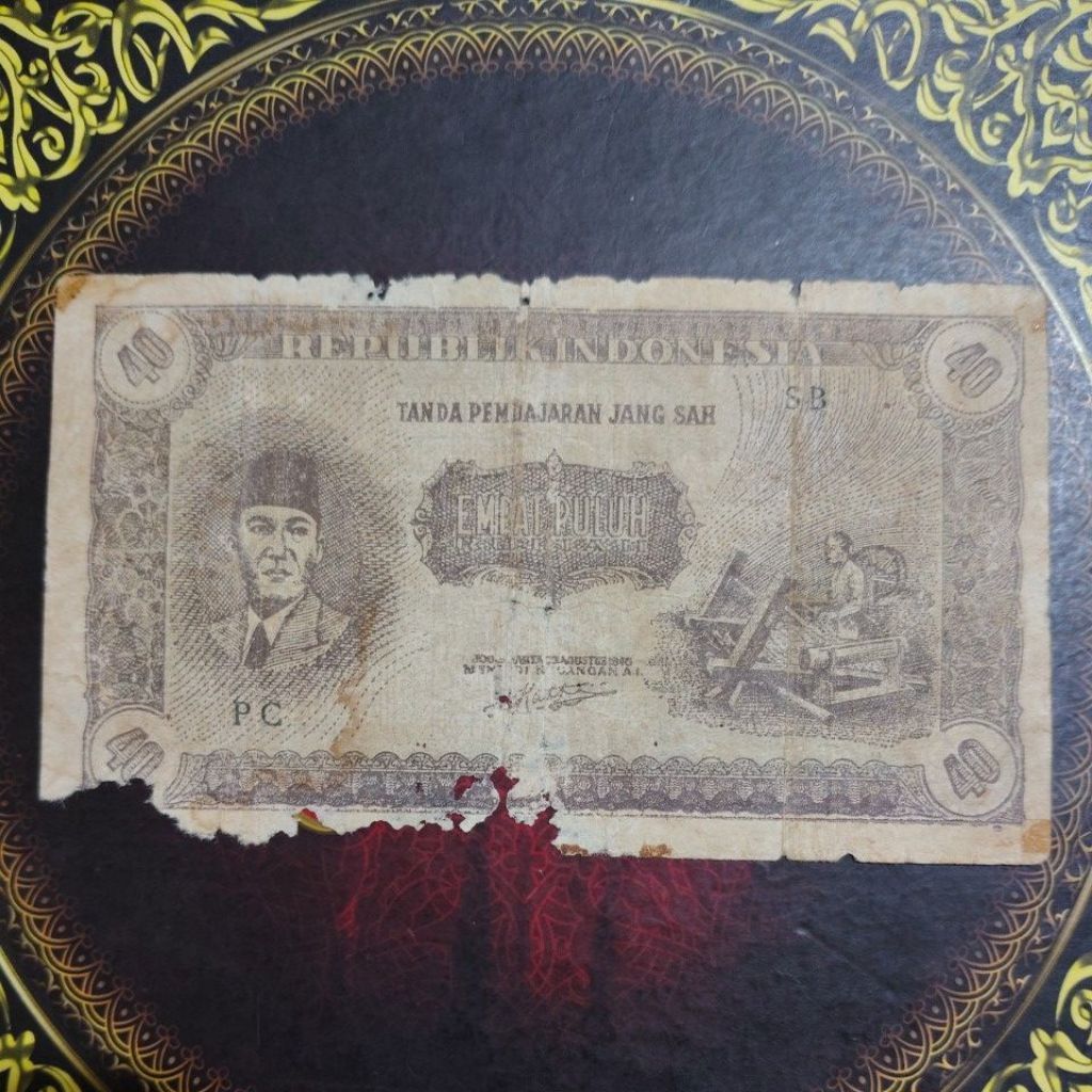Uang ORI 40 rupiah 1946 fine