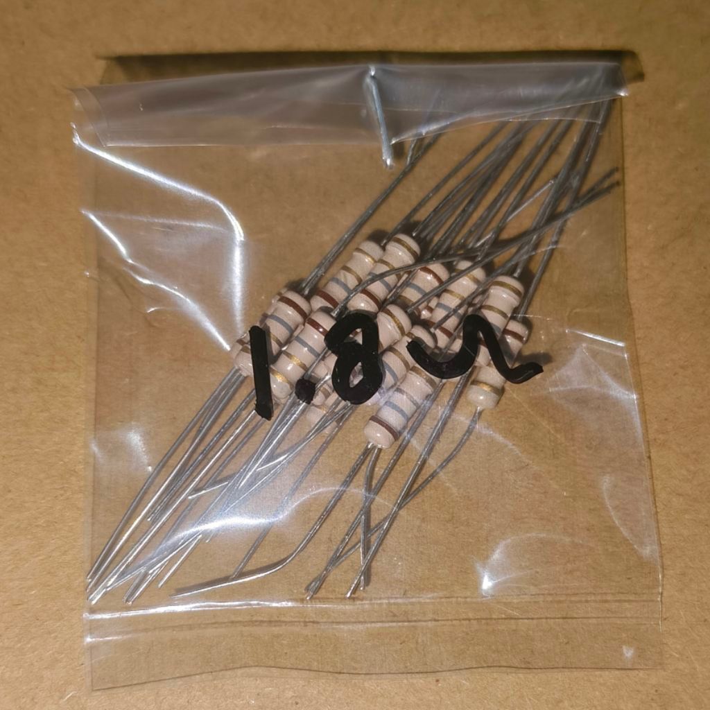 R 1.8 Ohm 0.5W 5 Persen Resistor 1.8Ohm 1R8 Ohm 0.5 Watt 20 Pcs