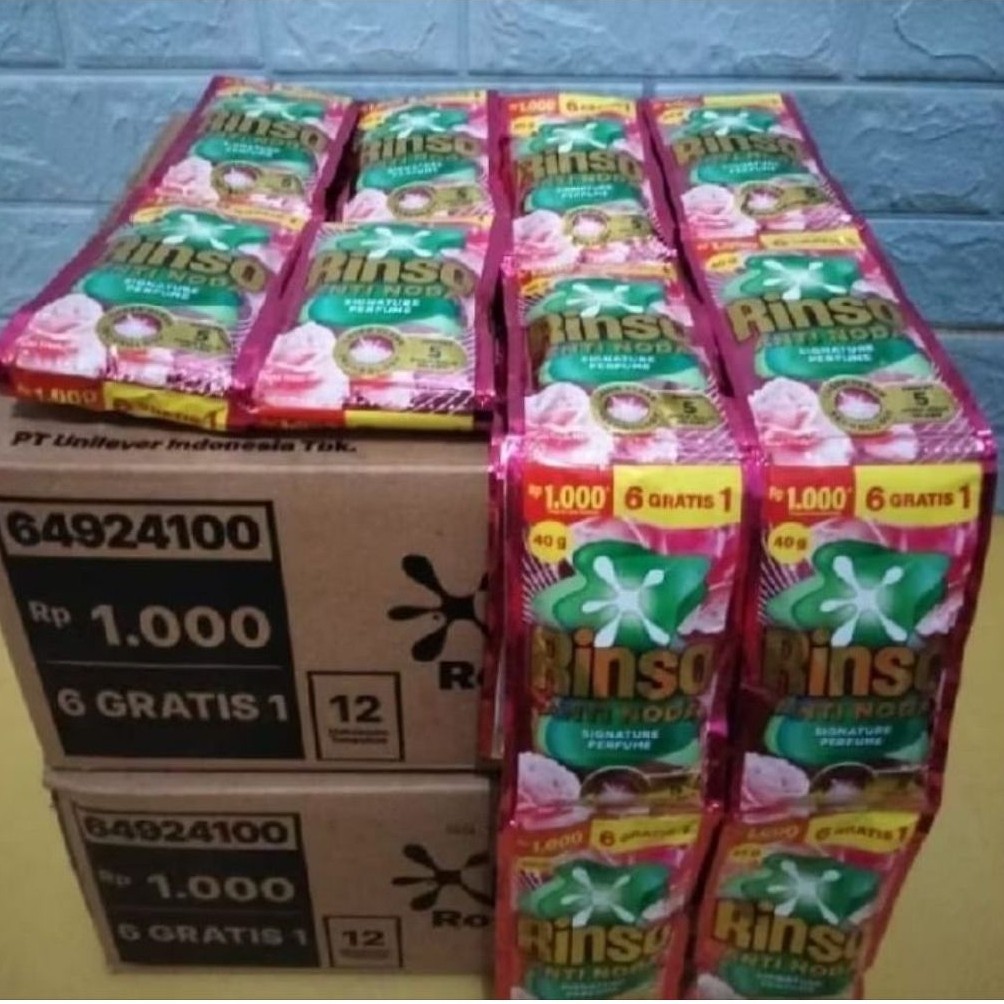 Rinso Cair Liquid Renceng Kemasan 1000 (1 Dus 112 Sachet)