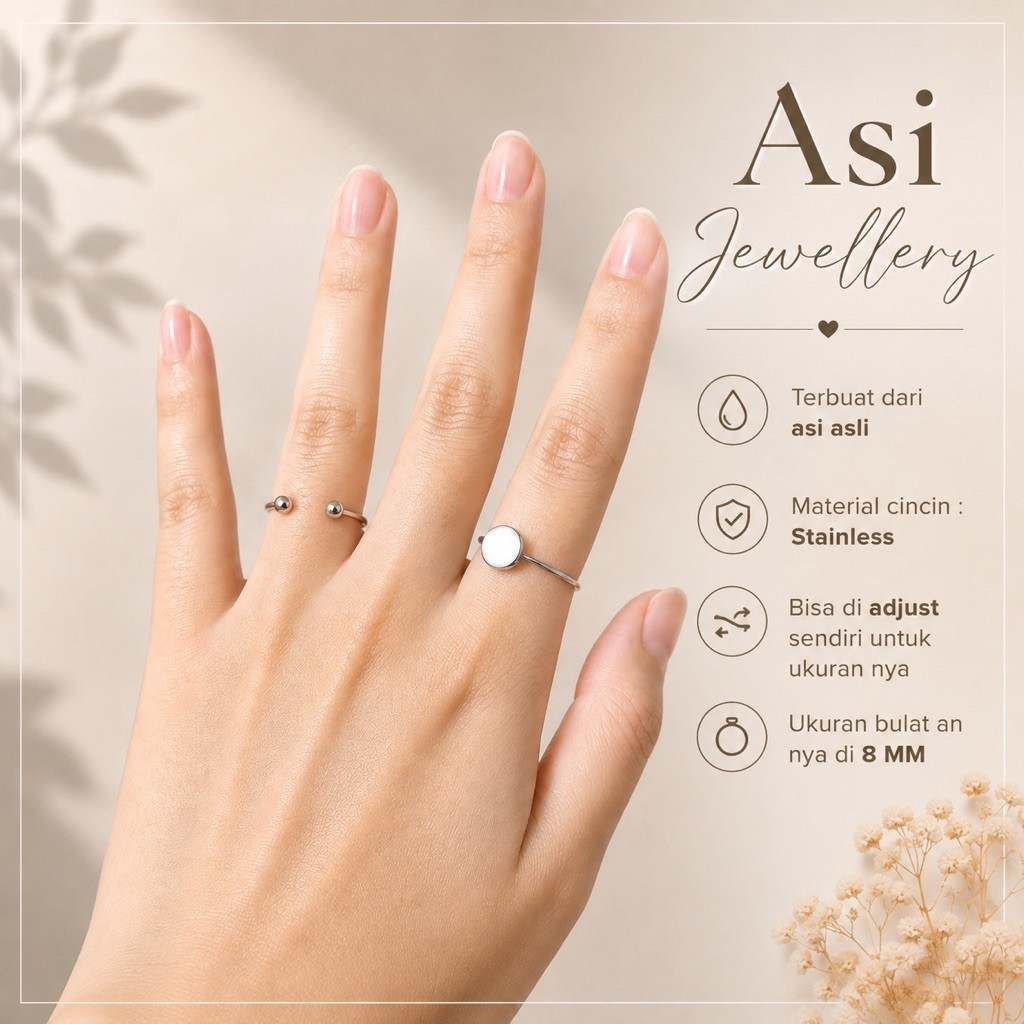 Breastmilk Memorial Jewelry - Cincin Asi
