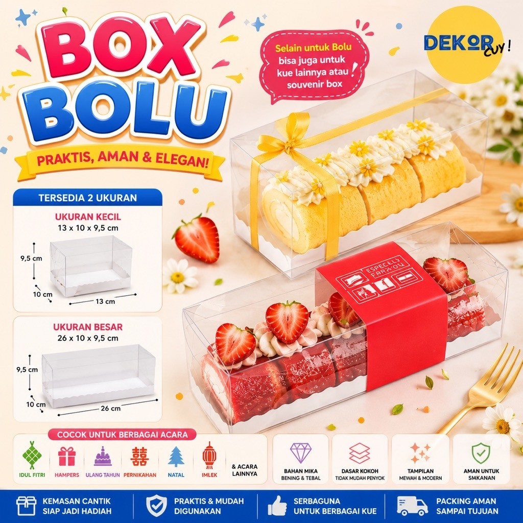 Box kue bolu gulung Box kue ulang tahun box kue tart hampers kue packaging kue