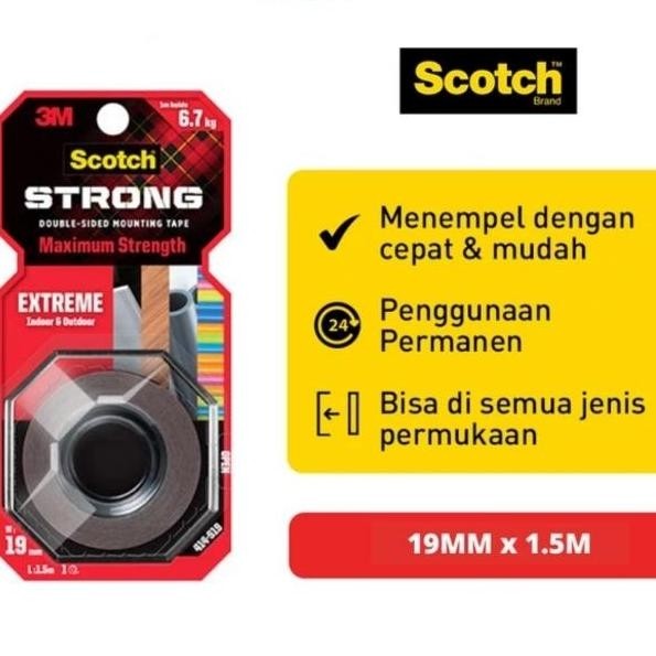 Uhu- Double Tape 3M Scotch Usa Double Tip 3M Super Kuat Lengket