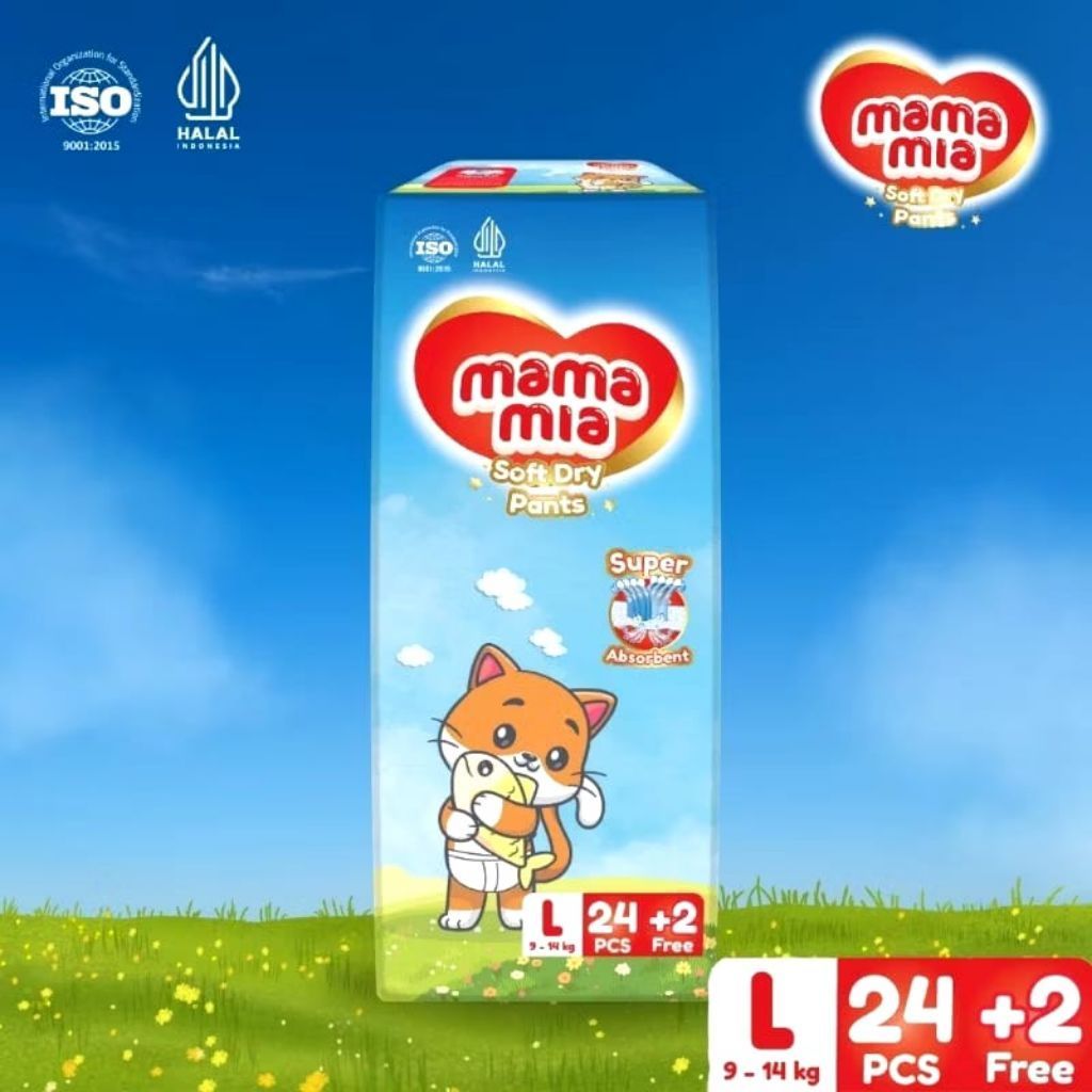 Mamamia Popok Bayi Celana L24+2