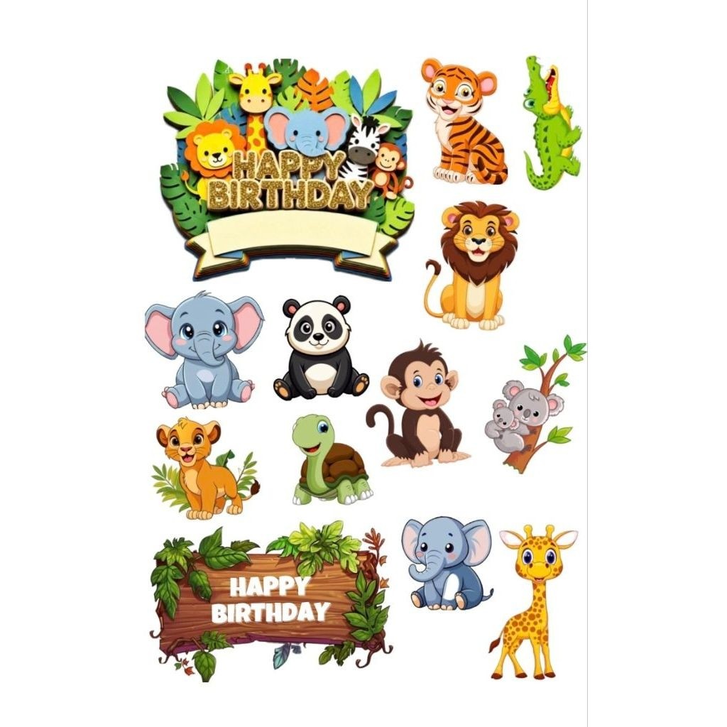 Topper Ulang Tahun Animals