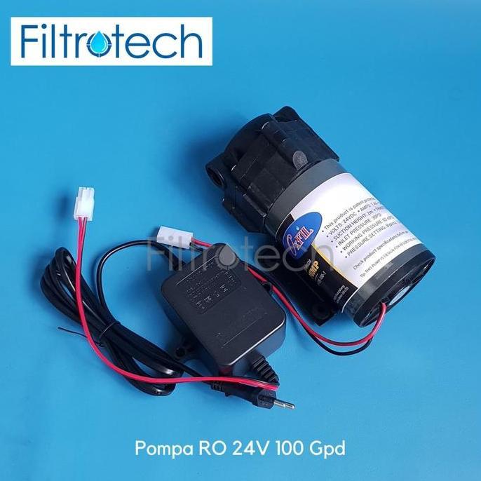 Nowsend- Pompa Ro 24V Booster Ro Pump 24V / Pump Ro 24V + Adaptor + Fitting
