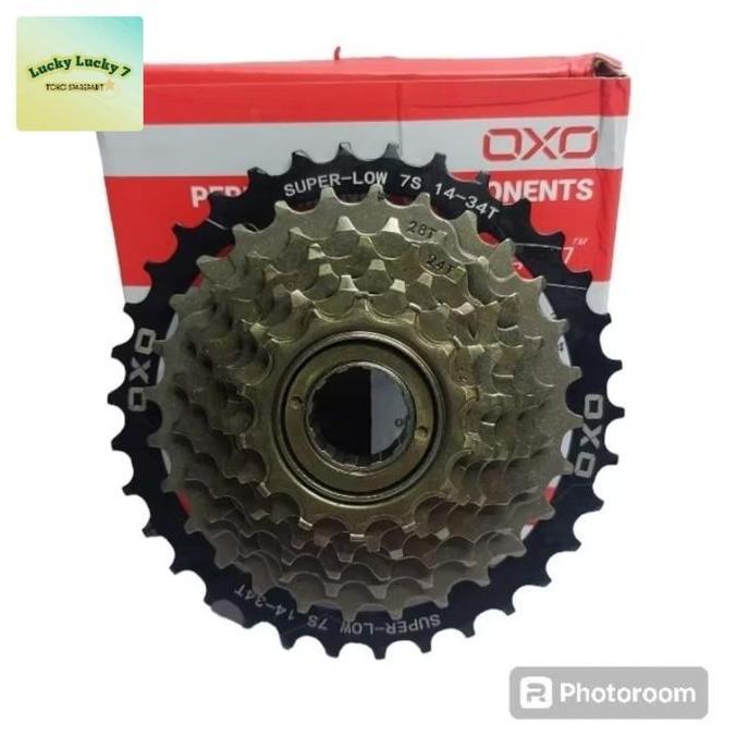 Promo Sproket Sprocket 7 speed Ulir OXO megarange Freewheel 7 speed ulir Diskon