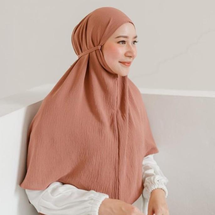 Berhijab- Jilbab Bergo Crinkle Airflow L/Hijab Instan Bergo Crinkle