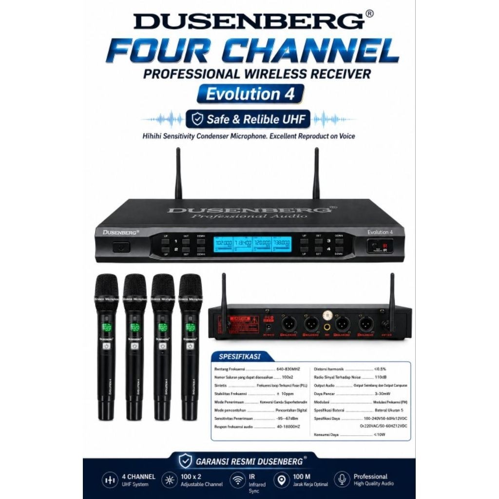 mic wireless dynamic dusenberg Evolution4 microphone wireless mik