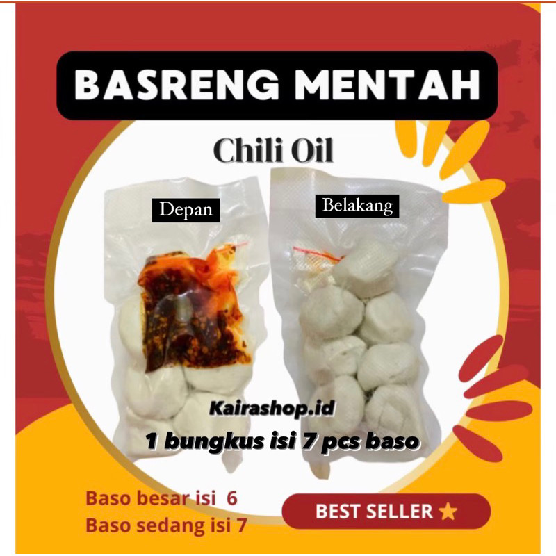 BASRENG MENTAH CHILI OIL | BASRENG MENTAH VACUM