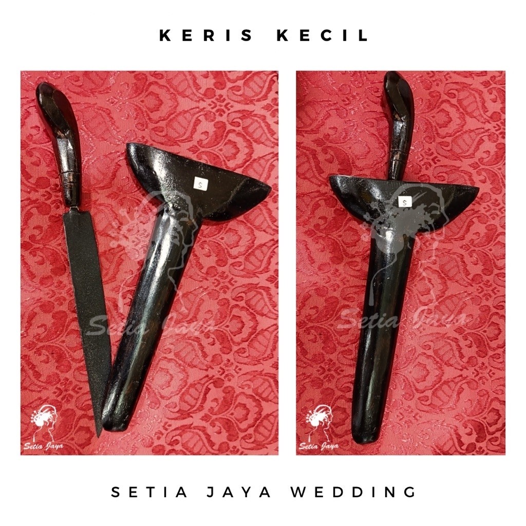 Keris Anak Betawi Hitam Kecil Mini | Keris Adat Betawi Anak | Aksesoris Baju Adat Betawi Pria