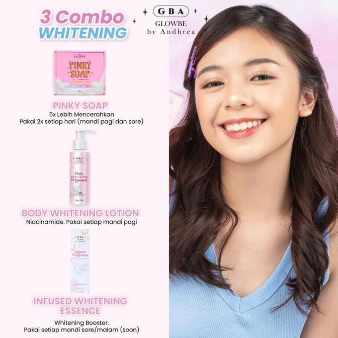 Sendini- [Triple Whitening] Glowbe Pinky Soap + Glowbe Pinky Body Lotion Whitening + Glowbe Infused 