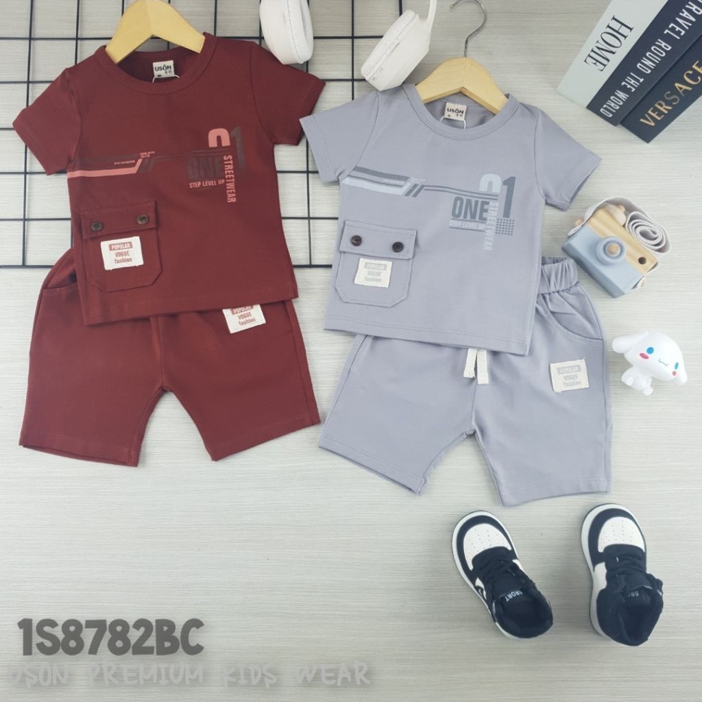 SETELAN USON BABY CELANA KAOS ANAK COWOK SK