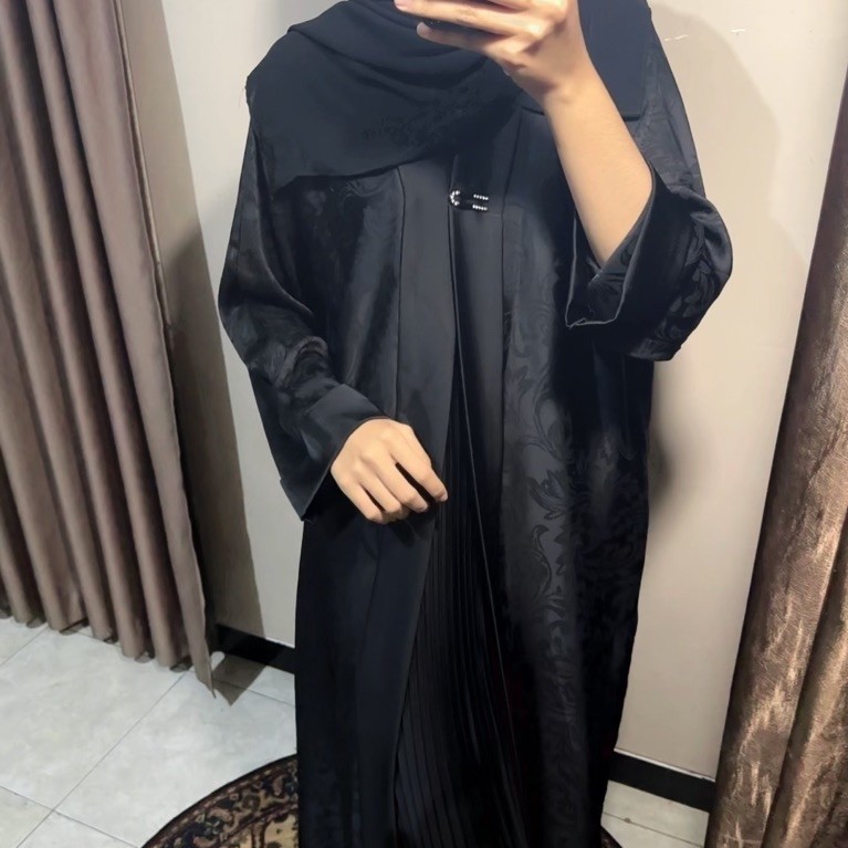 outer inner plisket abaya ala dubai