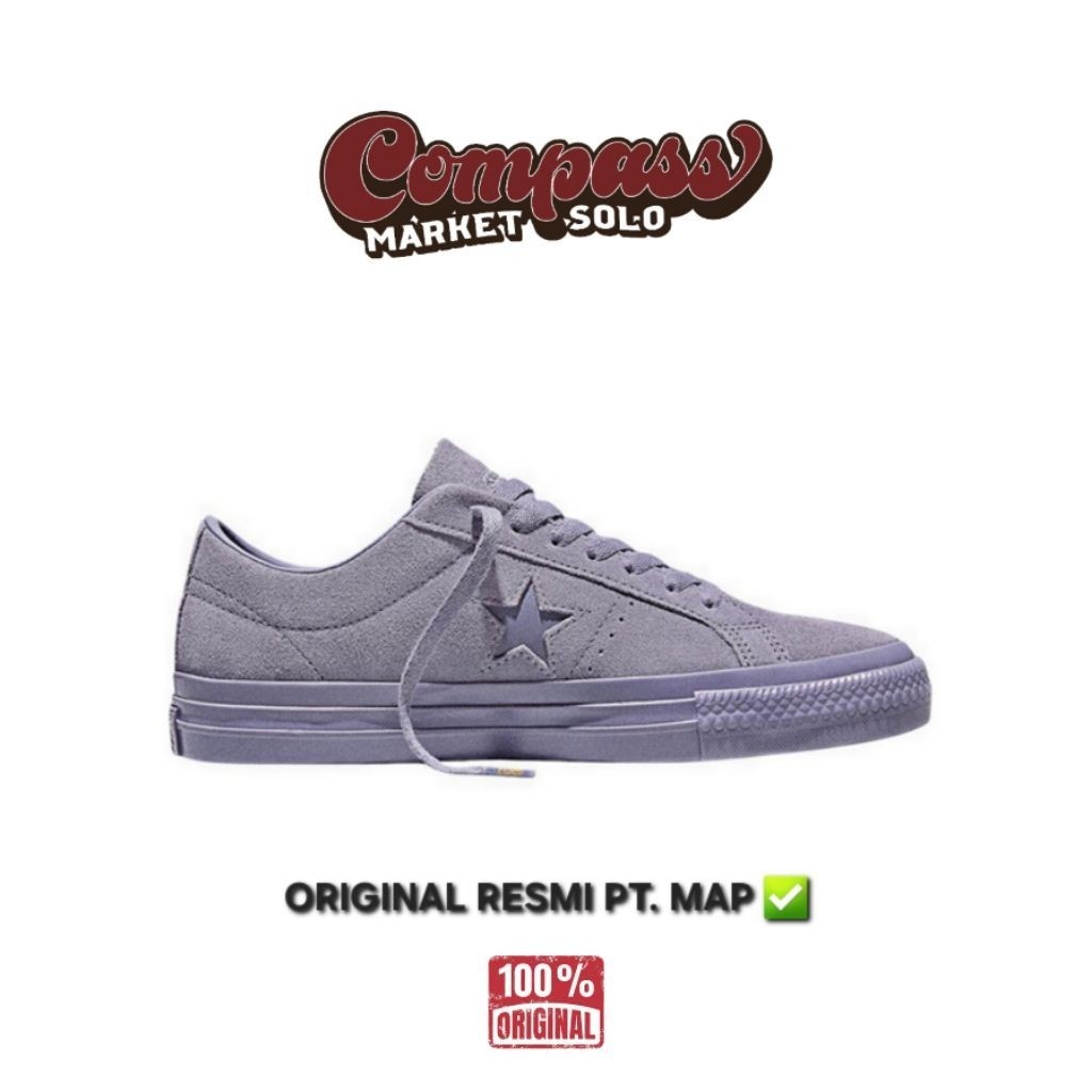 [ORIGINAL] CONVERSE ONE STAR PRO OX LIGHT GREY |THUNDER WHLE RESMI PT. MAP
