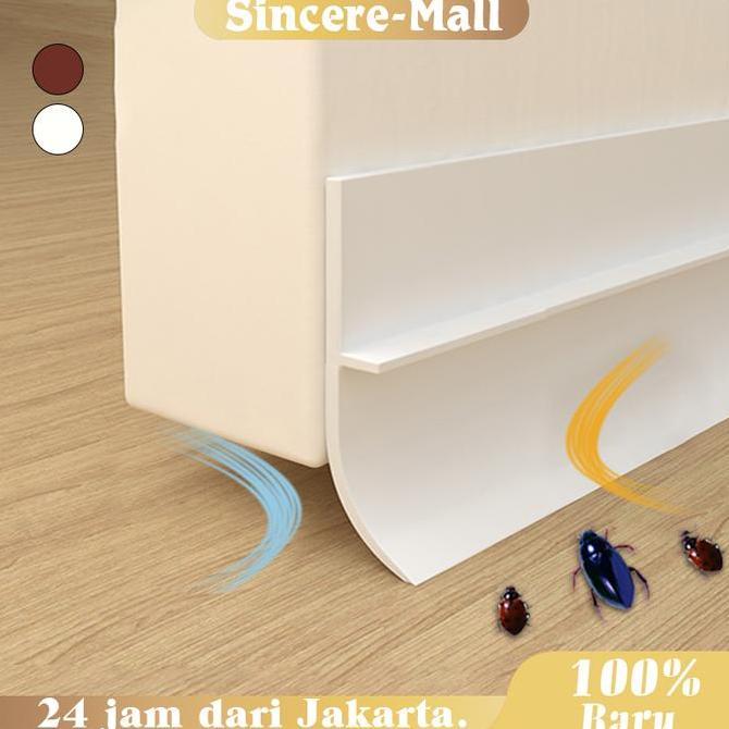 KASDIUM Segel Bawah Pintu Putih Plastik / Debu Serangga Kecoa / Anti-Debu Anti Air Penutup Celah Baw