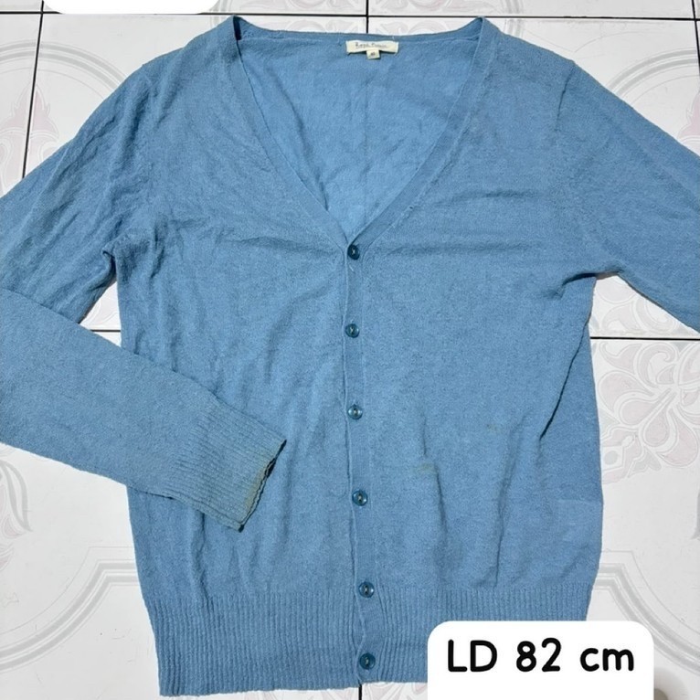 Preloved Cardigan Biru Rope Picnic