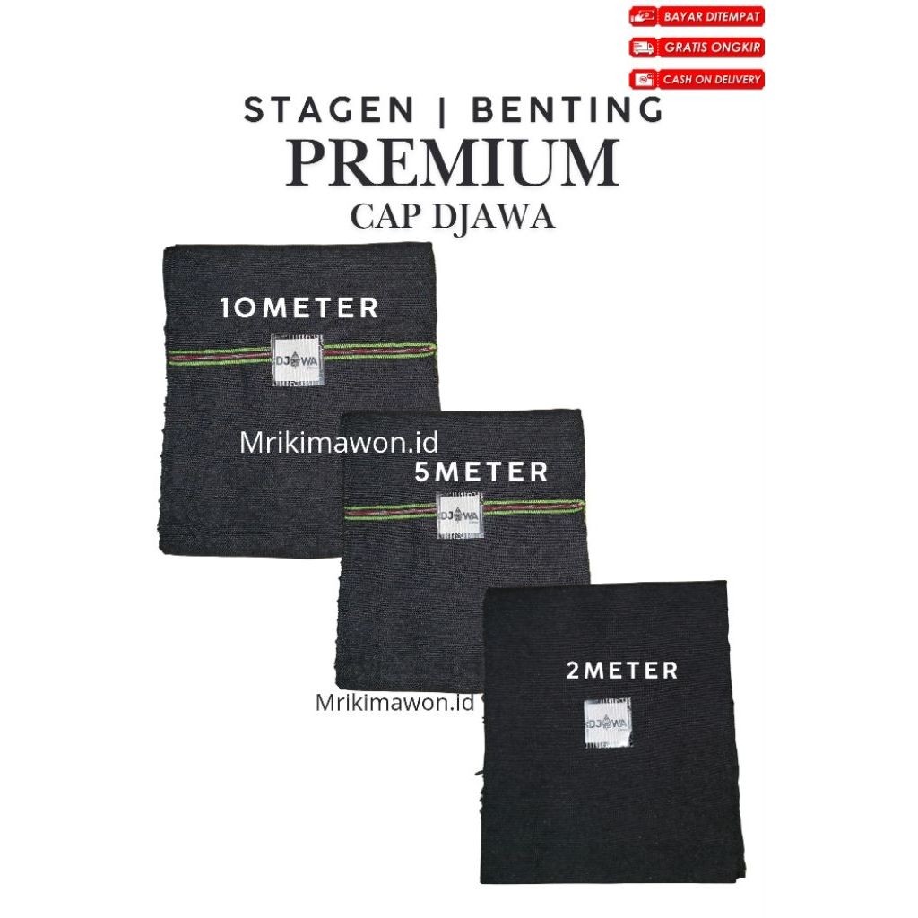 Benting 5m | stagen cap djawa | kendit melahirkan | ikat kebaya | stagen lilit panjang | stagen bent