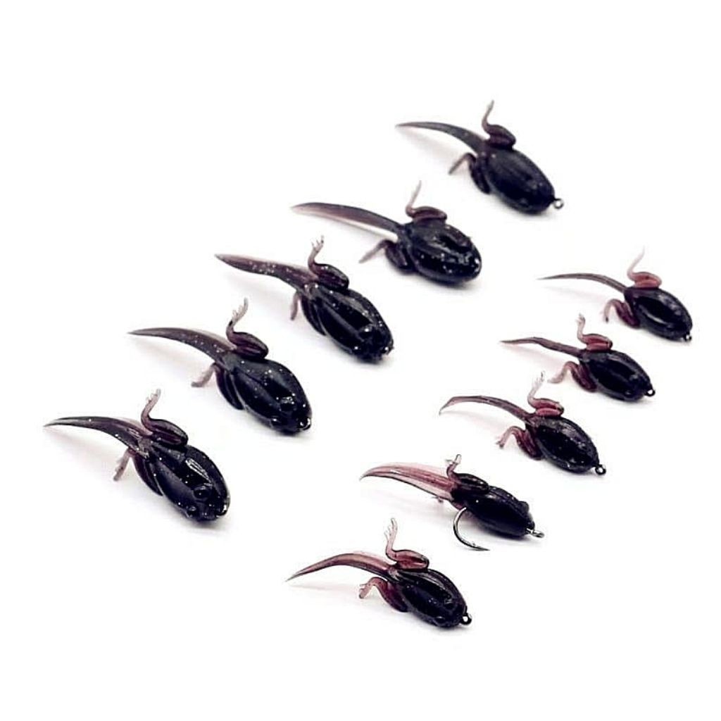Umpan pancing bentuk kecebong soft lure untuk umpan ikan gabus