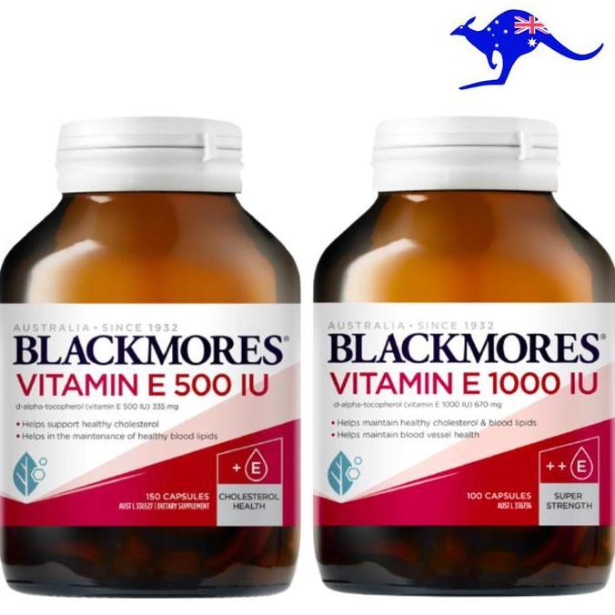Blackmores Vitamin E 1000IU 100 Kapsul 500IU 500 1000 IU Capsules