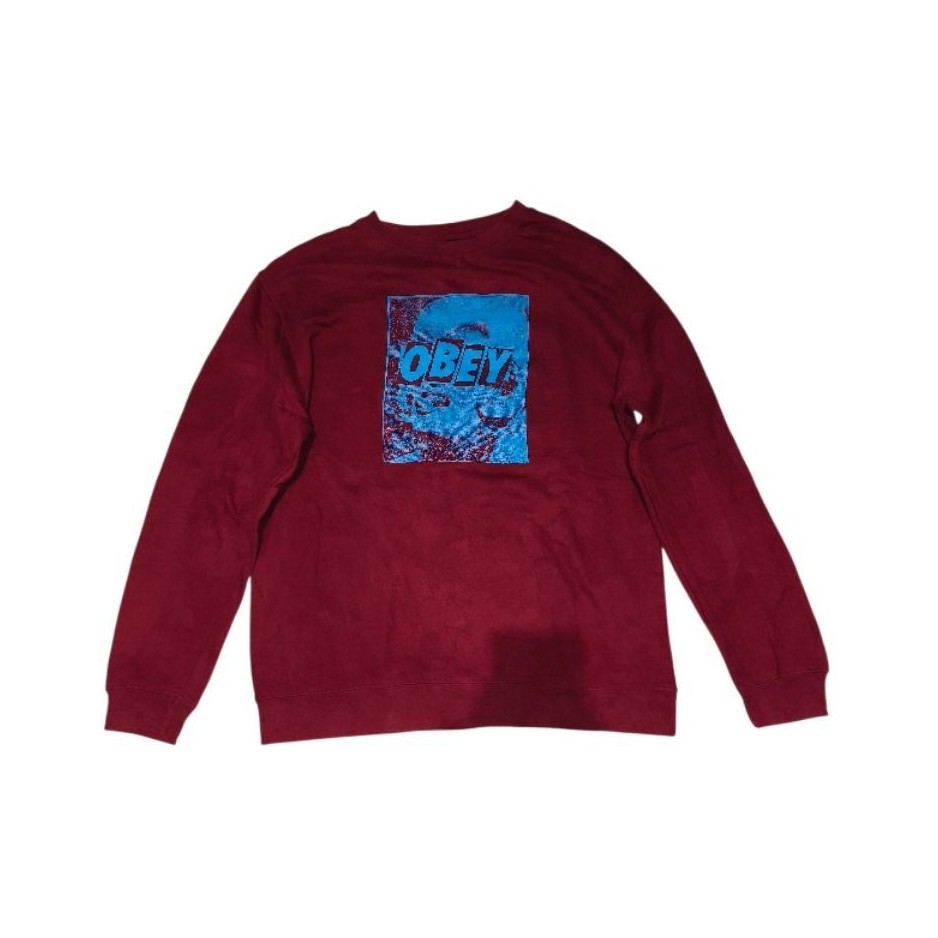 crewneck obey propaganda maroon