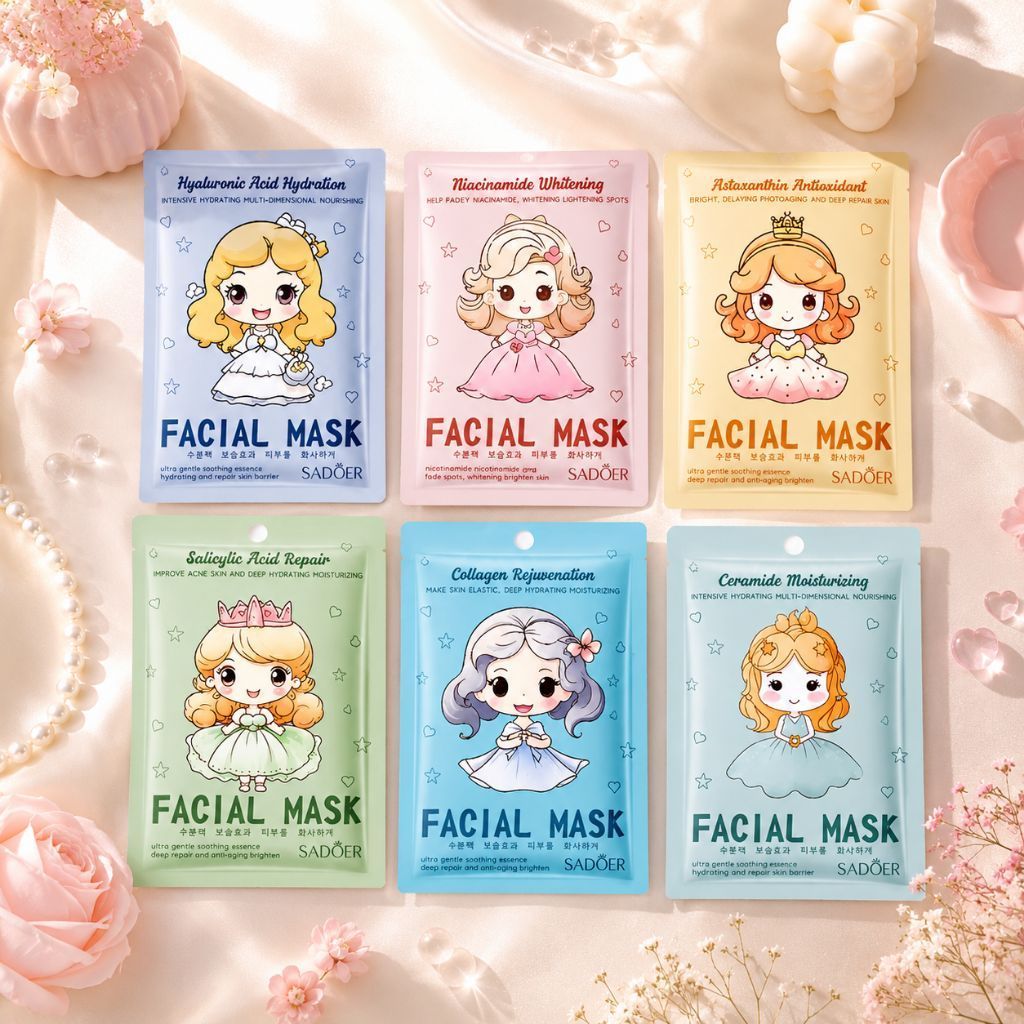 Masker Wajah Skincare Facial Mask Princess Wanita Pria mengencangkan anti aging whitening brightenin