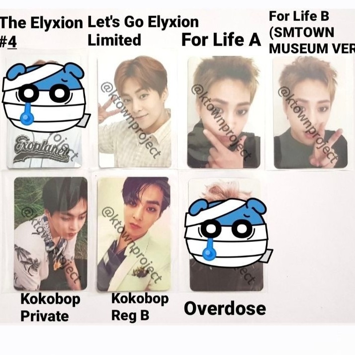 [READY - CLEARANCE SALE] EXO XIUMIN THE ELYXION FOR LIFE LETS GO ELYXION KOKOBOP OVERDOSE PHOTOCARD 