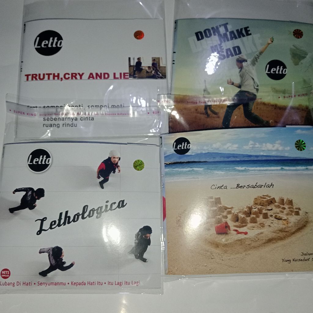 [SEPAKET] 4 CD Album LETTO BAND (Truth Cry and Lie, Don't Make me Sad, Lethologica, Cinta Bersabarla