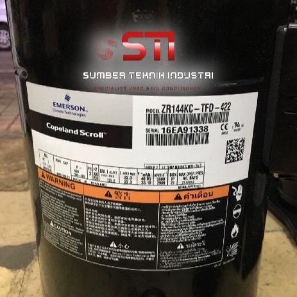 Compressor Copeland Scroll ZR144 / ZR144KC / Kompresor ZR144KC-TFD-422 12,5PK R22 (Tandem)