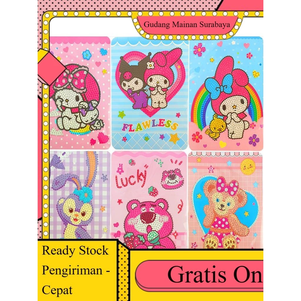Diamond Painting Sanrio Manik-Manik Tempel 444 DIY.